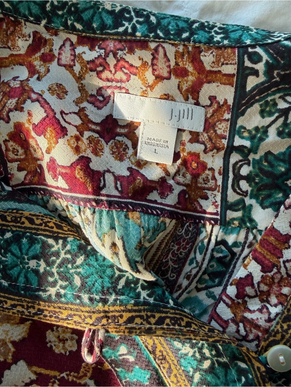 J. Jill Button Front Patchwork Tunic - Picture 5 of 5